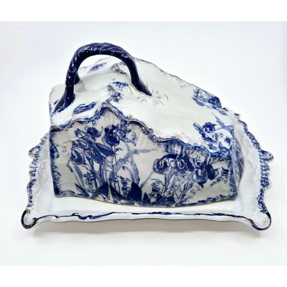 Antique Ringtons Tea Merchants Newcastle upon Tyne butter dish/cheese dish - Picture 1 of 10